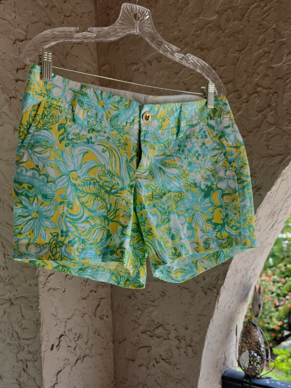 Lilly Pulitzer Turquoise, Yellow & Green Floral Shorts